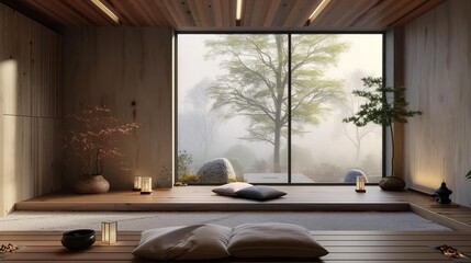 Zen and Tranquil Interior Spaces Serene Ambiance and Calm Retreats