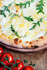 Close-up Of Four Cheese Pizza