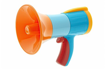 a toy megaphone isolated on white background