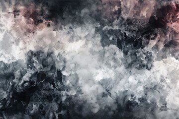 Mystical Witchcraft. Abstract Dark Watercolor Background with Occult Symbols and Copy Space