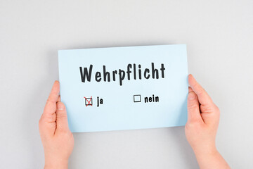 Military army service yes or no, german language, reform of the conscription,  armed forces in...
