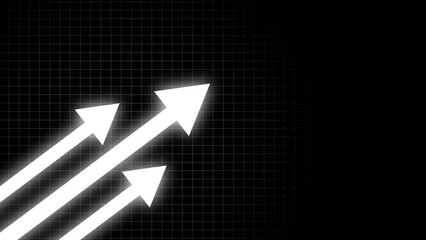 Business Growth Arrow Animation, Growth Concept. Colorful arrows animation on black background. - Powered by Adobe