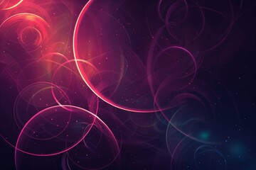abstract dark background with glowing lines circles