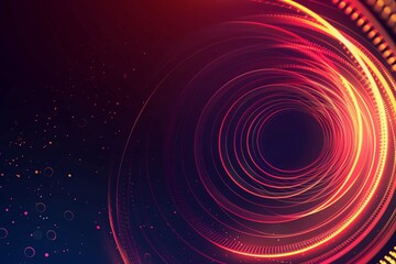 abstract dark background with glowing lines circles