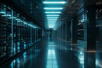 Ai computer data center render