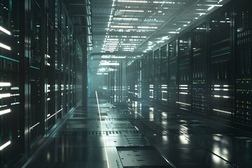 Ai computer data center render