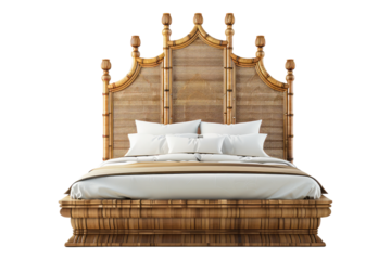 Bamboo headboards isolated on transparent background