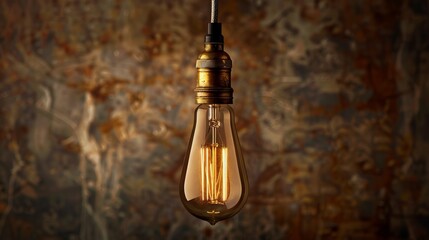 "Ceiling antique-style lighting fixture with a bulb