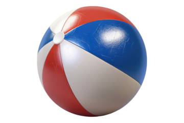 Beach ball isolated on transparent background