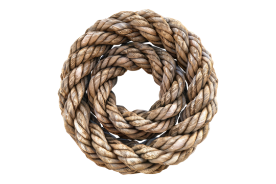 Battle rope isolated on transparent background