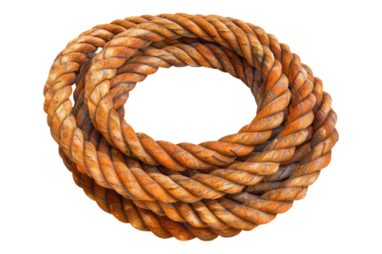 Battle rope isolated on transparent background