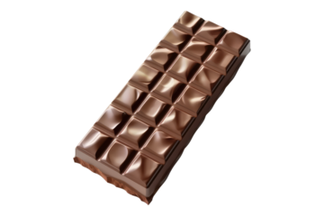 Big Yummy chocolate bar isolated on transparent back ground