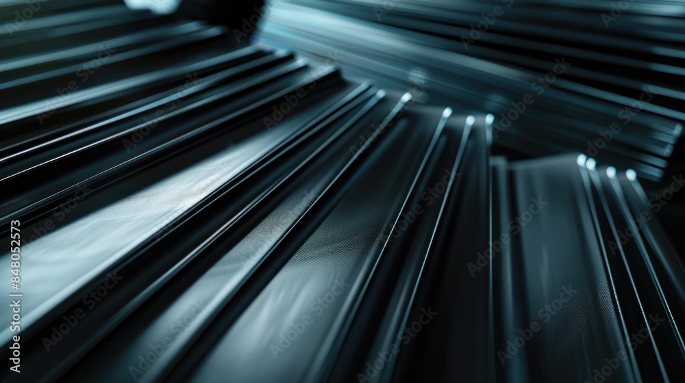 Poster a detailed view of a metal object against a blurred background