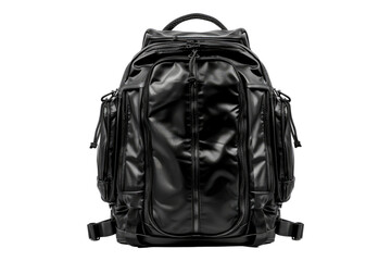 Naklejka premium Black sport bag isolated on transparent background