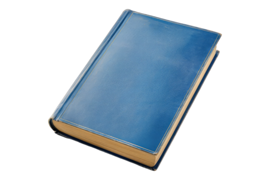 Blue book isolated on transparent background