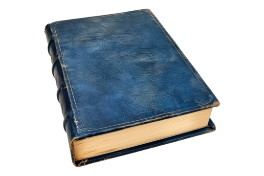 Blue book isolated on transparent background