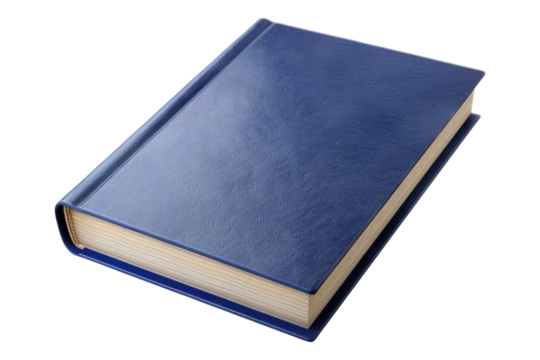 Blue book isolated on transparent background