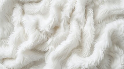 White plush fleece fabric texture background, showcasing the soft and warm material