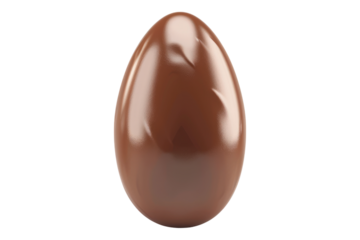 Chocolate eggs isolated on transparent background