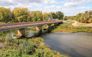 Bridge over the Sok River in Krasny Yar, Samara Region