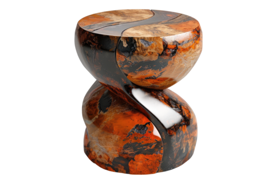 Ember end table isolated on transparent background