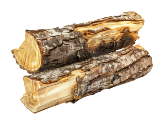 timber logs cut out transparent isolated on white background PNG file