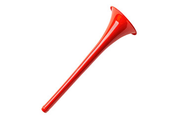 Red vuvuzela isolated on transparent background