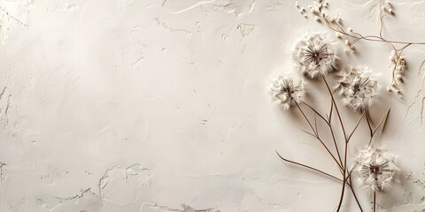 Elegant condolence card with neutral background and dandelion design. Concept Condolence Card, Elegant Design, Dandelion Theme, Neutral Background