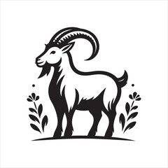 goat vector, illustration