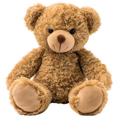 Fototapeta premium brown teddy bear cut out transparent isolated on white background PNG file