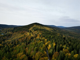 Fototapeta premium Krajobrazy w Świeradowie Zdrój, dolnośląskie, Izery