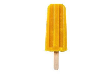 Yellow ice cream isolated on transparent background