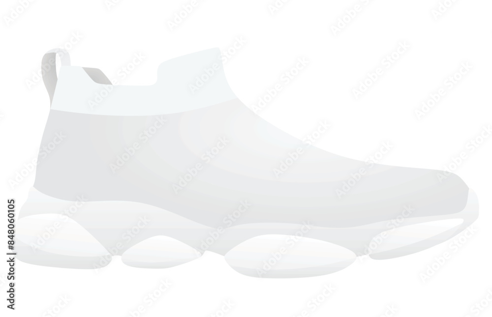 Wall mural White textile shoe. vector illustration