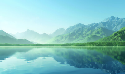 lake in the mountains