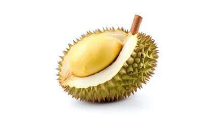 Fototapeta premium Durian fruit on white background. 