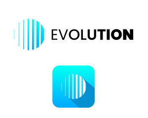 Logo design about evolution abstract graphics.