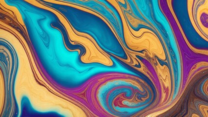 Vibrant Abstract Fluid Art
