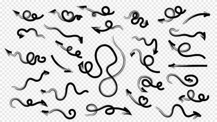 Different brush drawn charcoal arrows seamless pattern. Bold lightning shaped arrows. Hand drawn various bold straight lines with angles. Abstract geometric zigzag. Sketchy grunge style. Seamless art