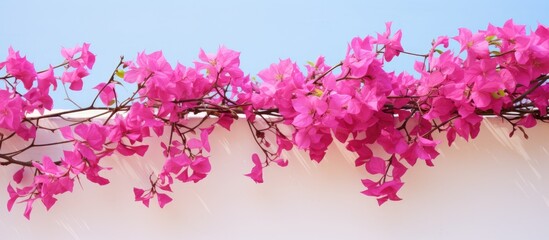 Fototapeta premium bougainvillea flower. Creative banner. Copyspace image