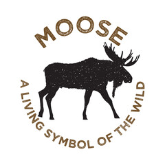bull moose design retro vintage style, perfect for t shirt design