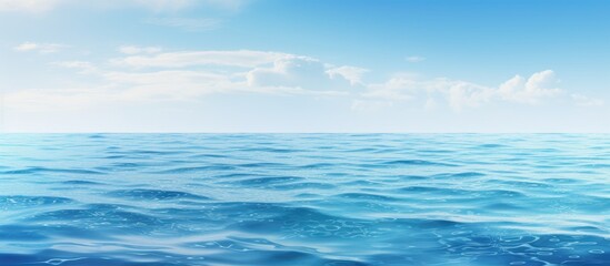 Empty blue sea background shot. Creative banner. Copyspace image