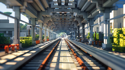 Obraz premium Train station, wallpaper, a center for people who enjoy traveling by rail