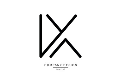 KY, YK Abstract Letters Logo Monogram Design Font Vector Initials