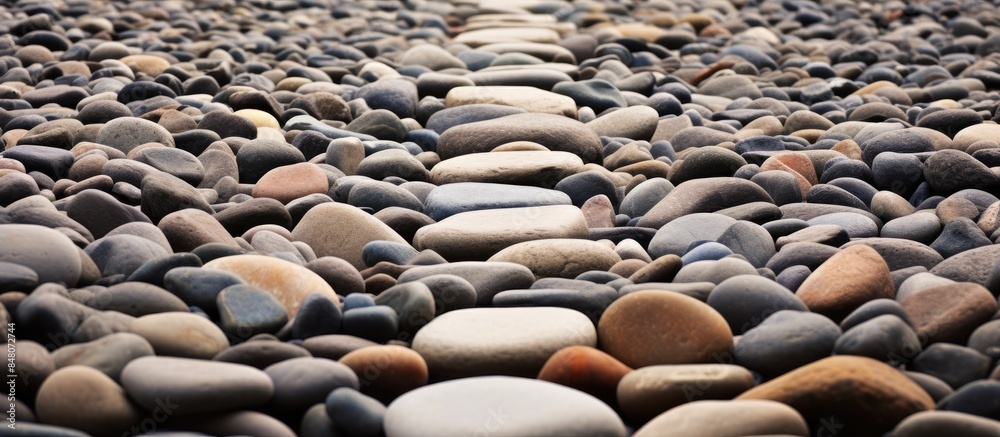 Aufkleber pebbly path background. creative banner. copyspace image