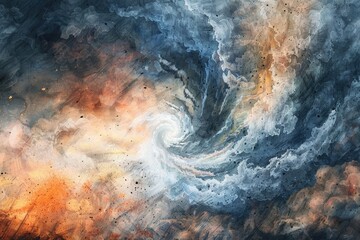 A vibrant swirl of colors in the sky, suitable for use in weather or nature-themed contexts