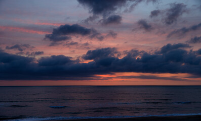 Sunrising at Nags Head beach in Outer Banks, North Carolina, USA