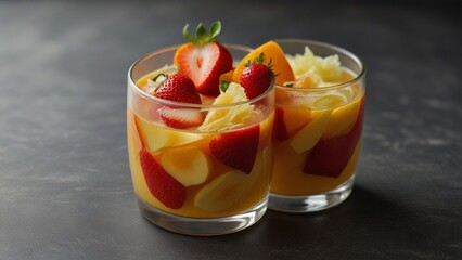 Refreshing Fruit Salad in Glasses