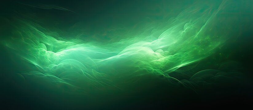 Lighting green flare abstract. Creative banner. Copyspace image
