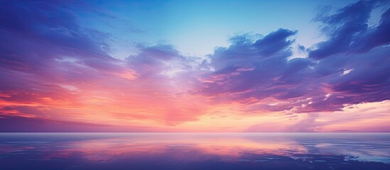Fototapeta premium The colorful sky after sunset. Creative banner. Copyspace image