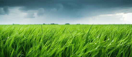 grass that grows during the rainy season. Creative banner. Copyspace image